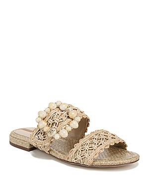 Sam Edelman Elisa Slide Sandal Dark Natural Raffia 8.0 Product Image