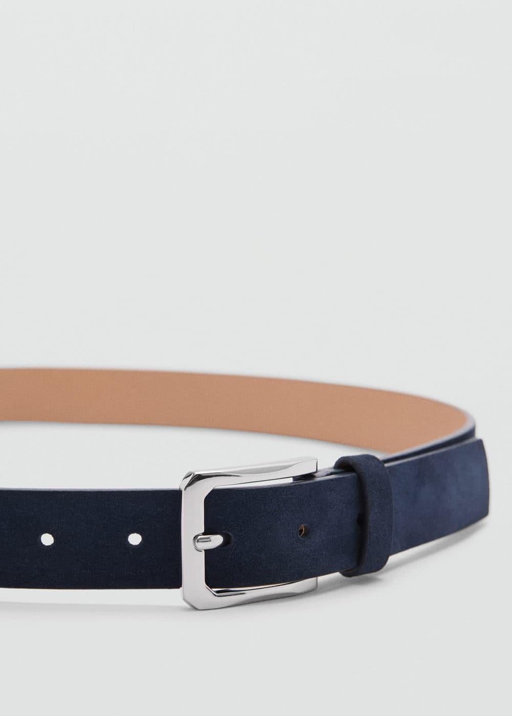 Suede leather belt - Men | MANGO USA Product Image