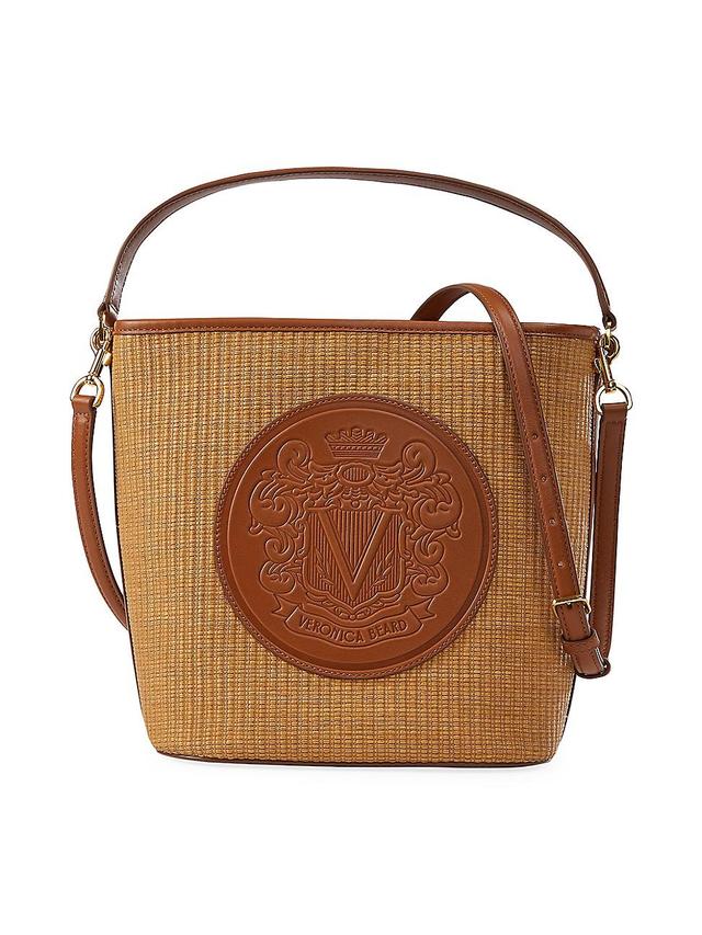 Womens Raffia Woven Bucket Bag Product Image