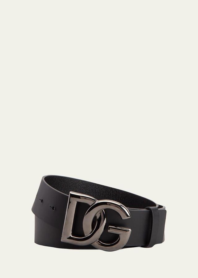 Dolce & Gabbana DG Logo Buckle Leather Belt Product Image