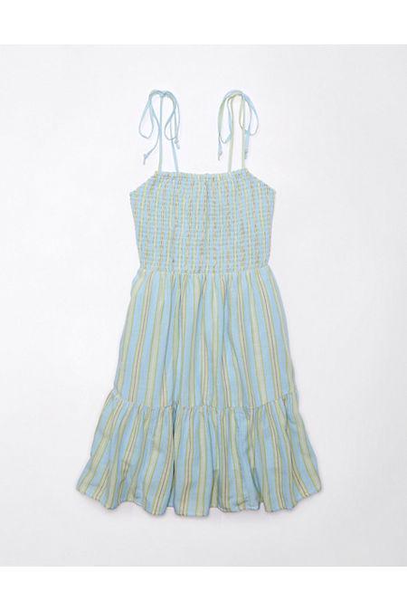 AE Smocked Ruffle Mini Dress Womens Product Image