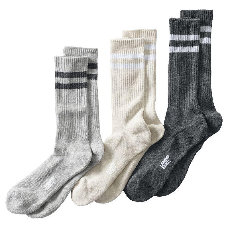 Mens Lands End Performance 3-Pack Crew Sock Product Image