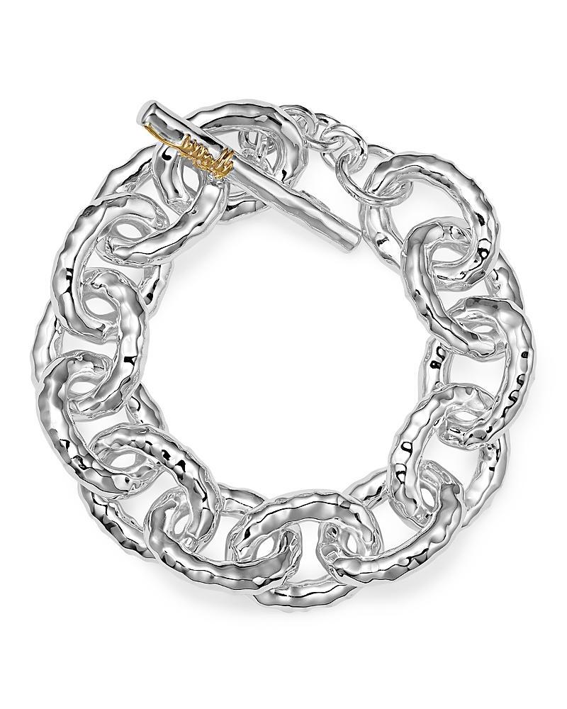 Womens Classico Jumbo Sterling Silver Hammered Bastille Link Bracelet - Silver - Silver Product Image