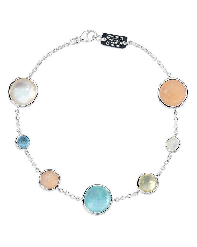 Womens Lollipop 7-Stone Calabria Sterling Silver, Doublet & Triplet Station Bracelet Product Image