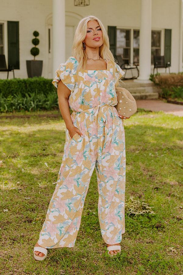 Catalina Island Floral Jumpsuit Curves Product Image