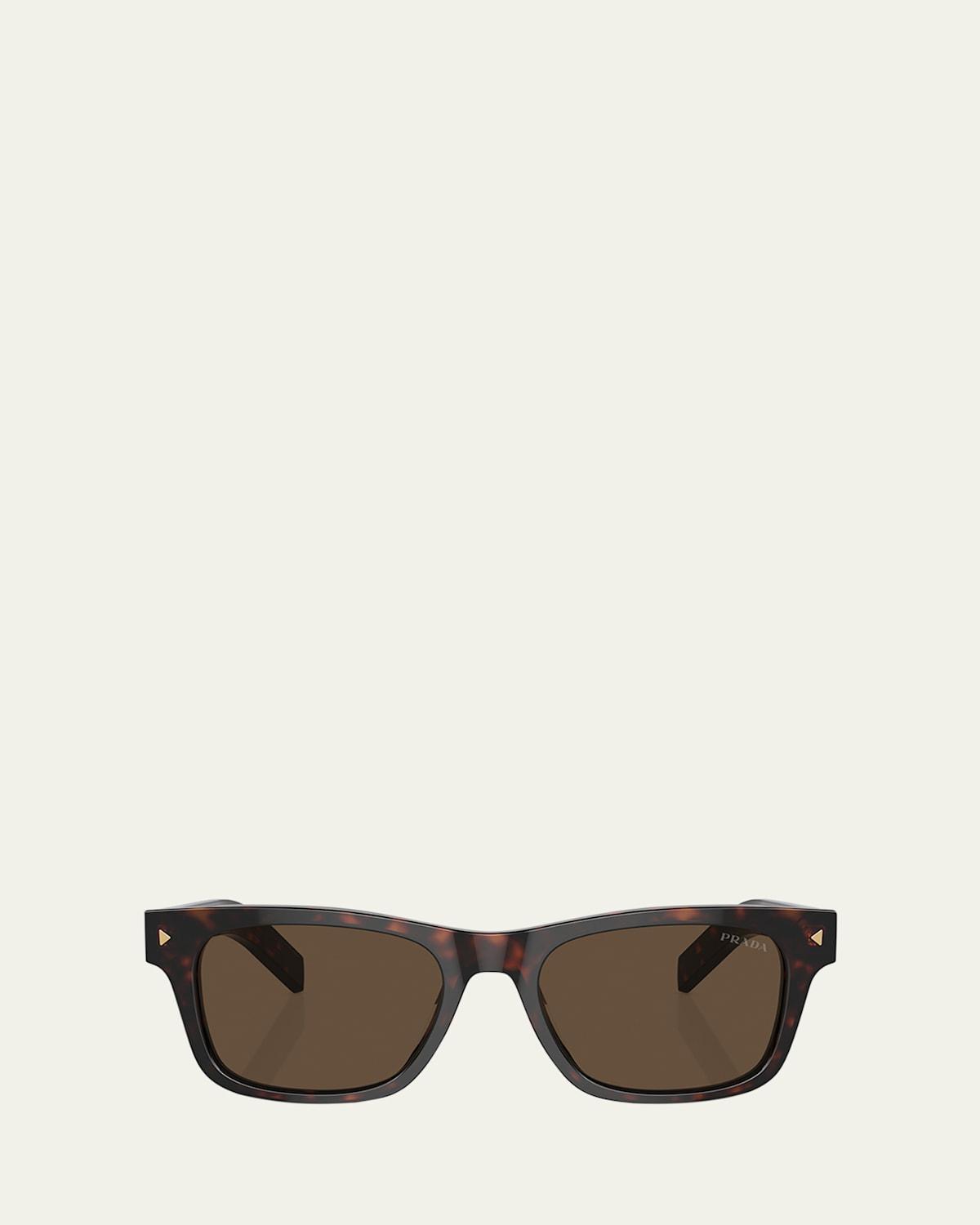 Men's Polarized Acetate Rectangle Sunglasses Product Image