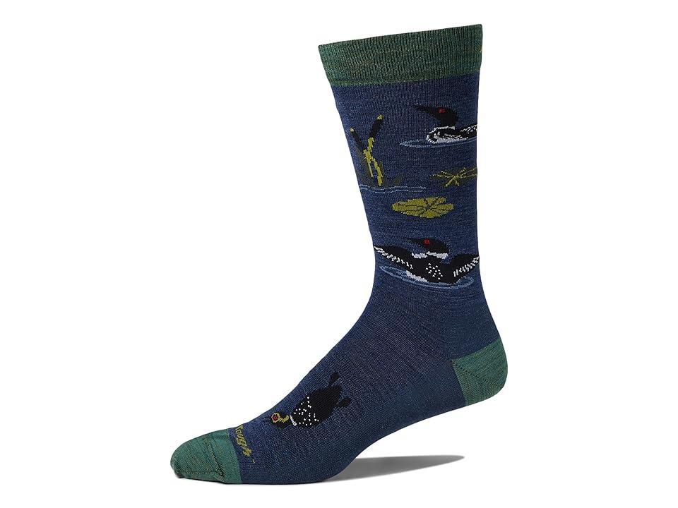 Darn Tough Vermont Diver Crew Lightweight (Denim) Men's Crew Cut Socks Shoes Product Image