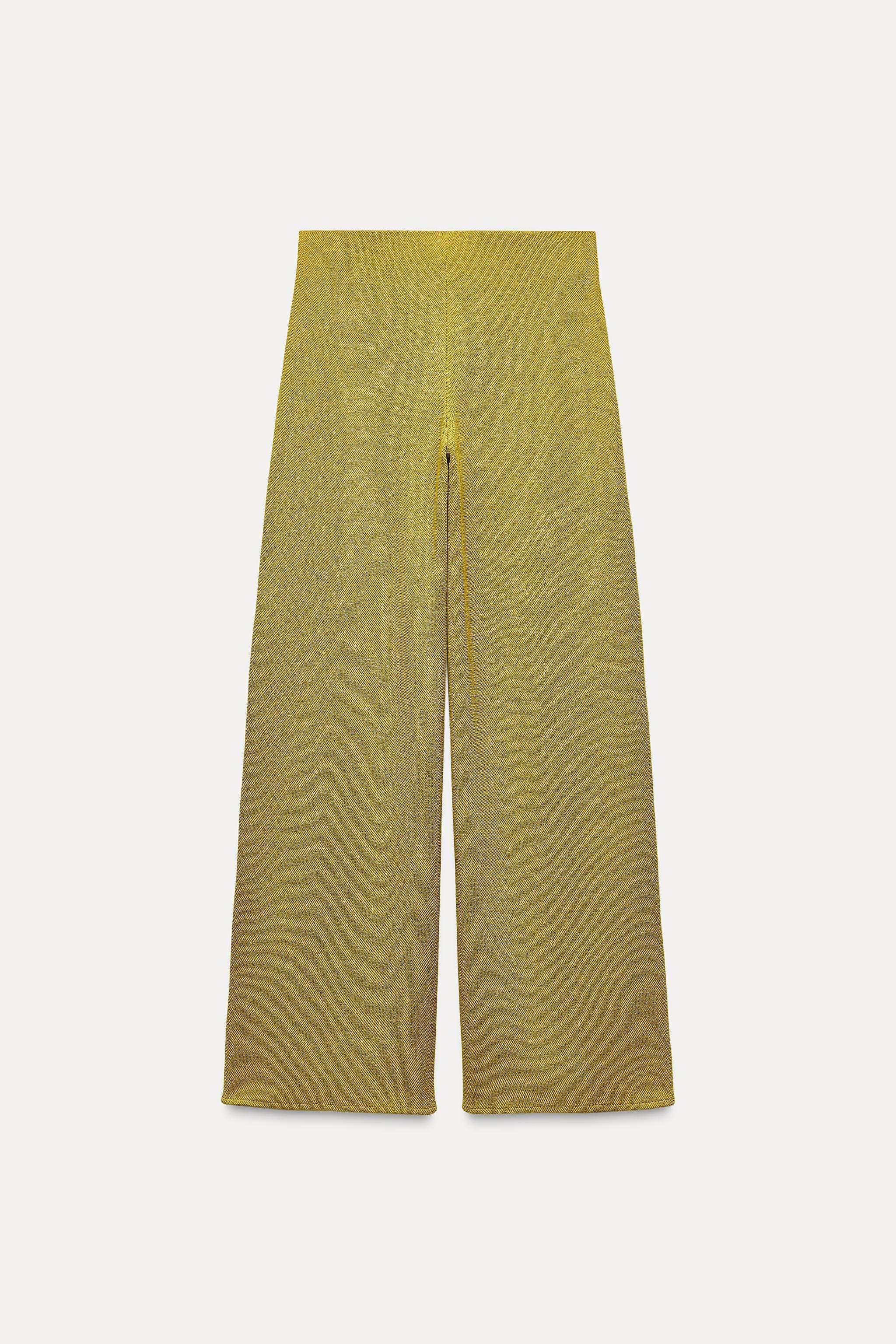 WIDE LEG SOFT PIQUÉ PANTS Product Image