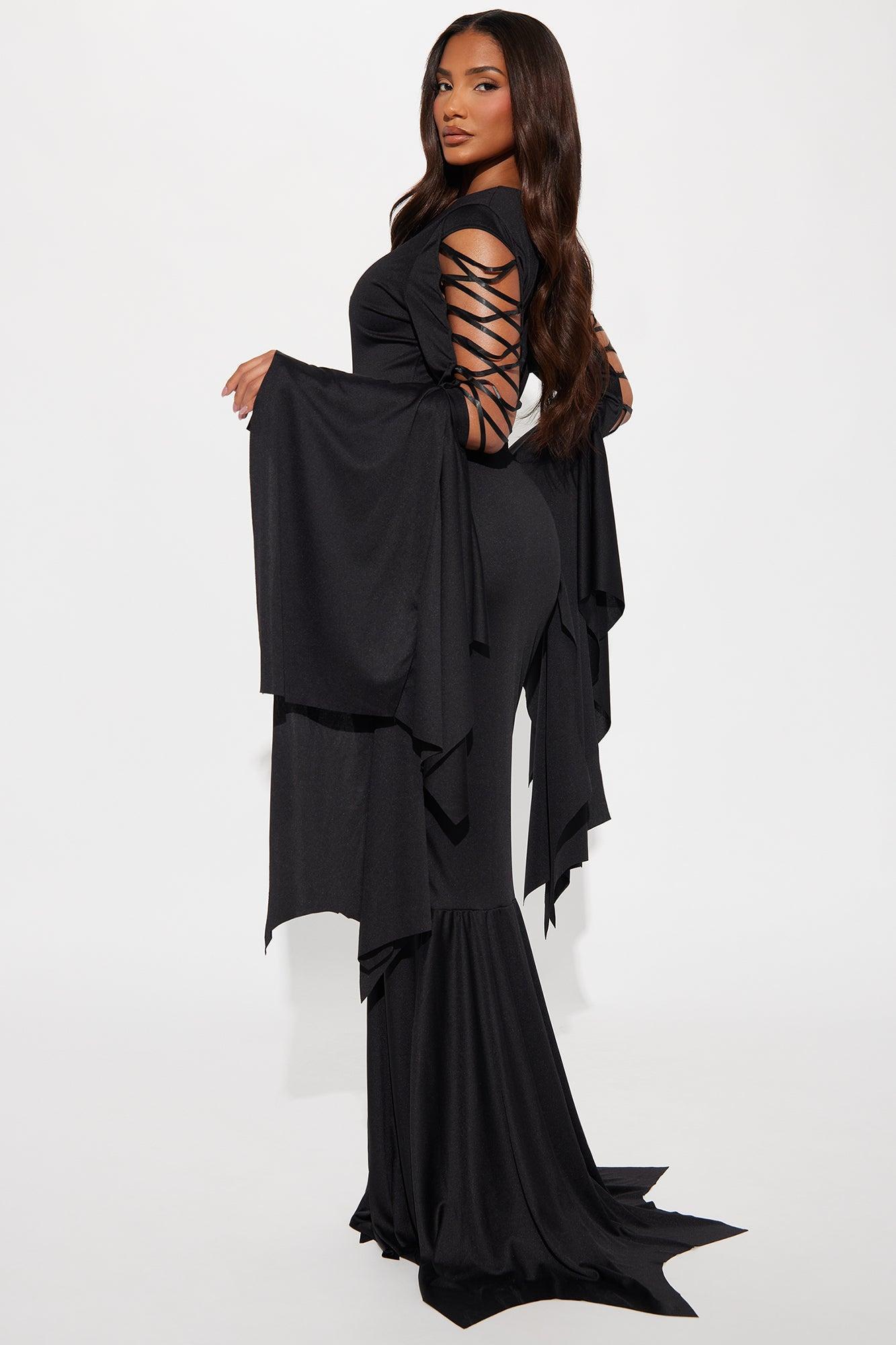 Vamp In The Dark 1 Piece Dress Costume - Black Product Image