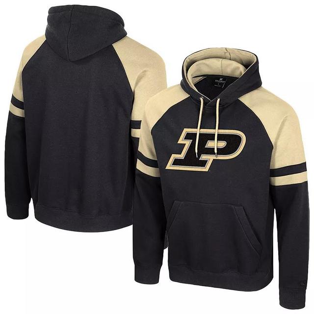 Mens Colosseum Purdue Boilermakers Todd Raglan Pullover Hoodie Product Image