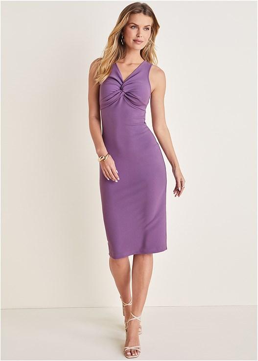 Twist Front Midi Dress Product Image