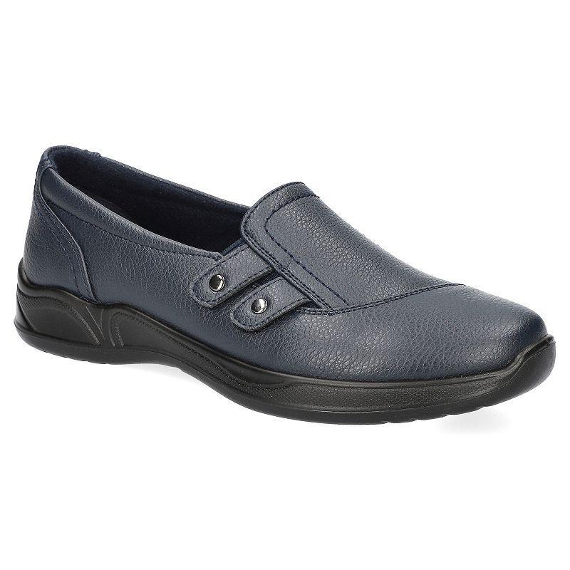 Easy Street Tune Womens Slip-On Comfort Flats Blue Product Image