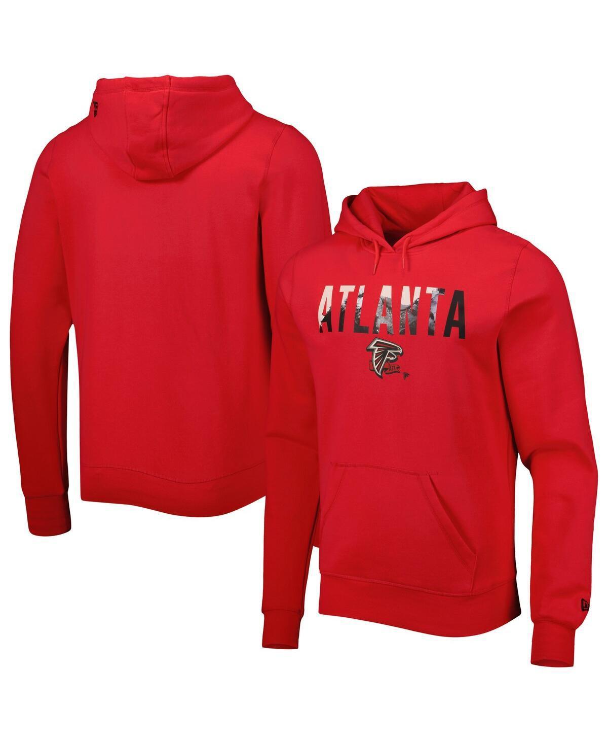 Mens New Era Red Atlanta Falcons Ink Dye Pullover Hoodie Product Image