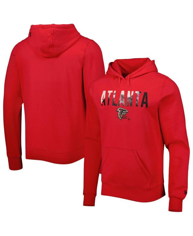 Mens New Era Red Atlanta Falcons Ink Dye Pullover Hoodie Product Image