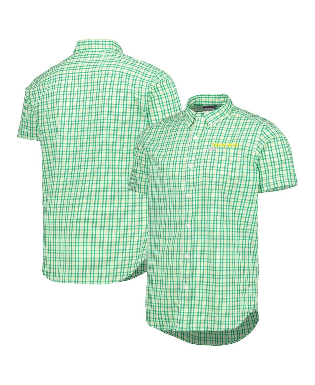 Mens Columbia Green Oregon Ducks Rapid Rivers Logo Button-Down Shirt UOO Green Product Image