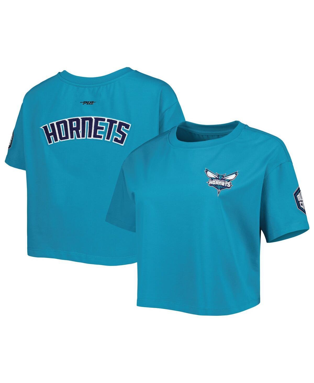 Womens Pro Standard Teal Charlotte Hornets Classics Boxy T-shirt Product Image