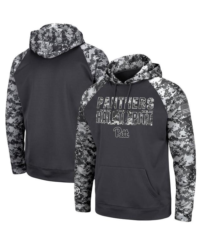 Mens Colosseum Pitt Panthers OHT Military Appreciation Digital Camo Pullover Hoodie Grey Product Image