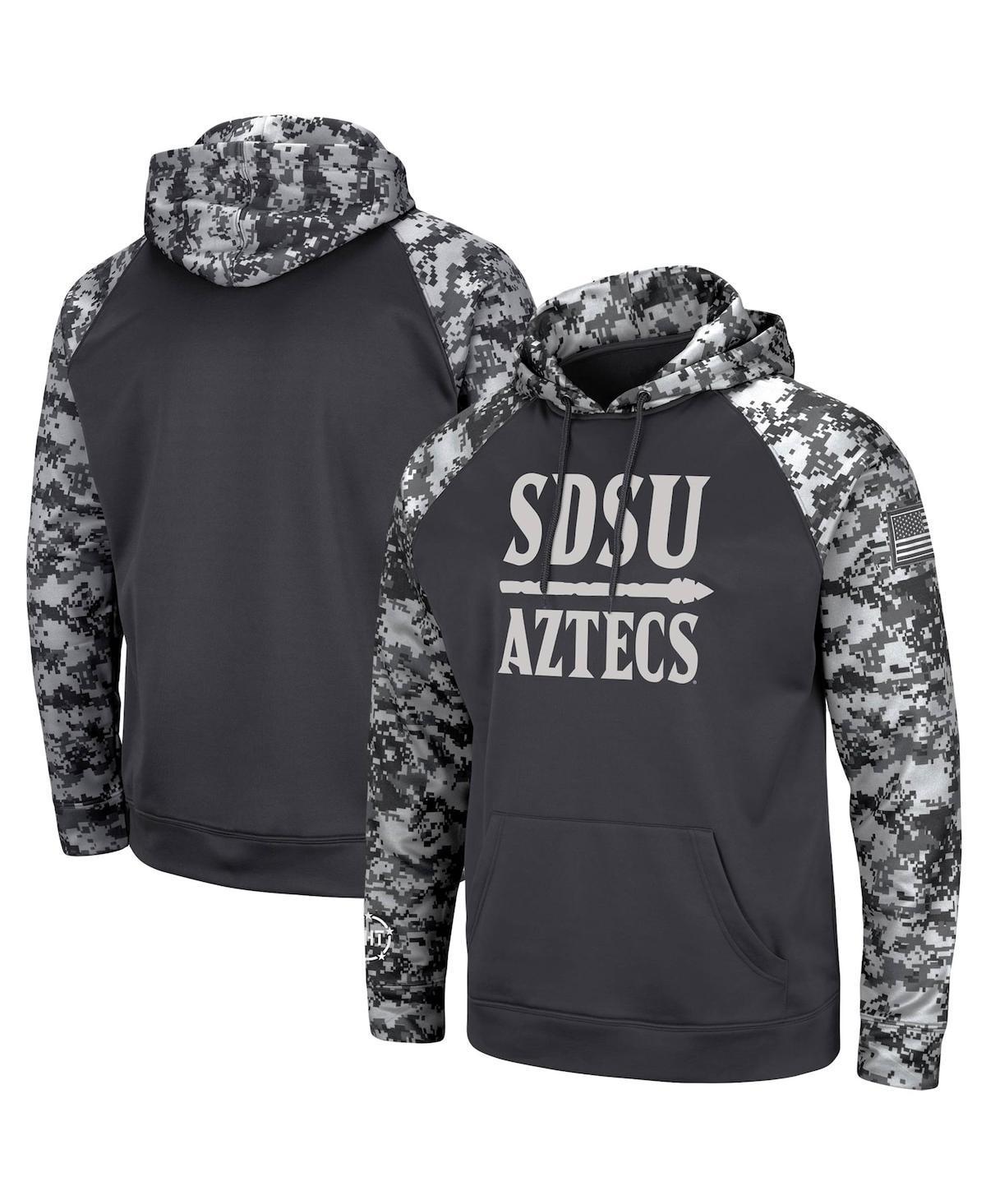 Mens Colosseum Charcoal San Diego State Aztecs Oht Military-Inspired Appreciation Digital Camo Pullover Hoodie Product Image