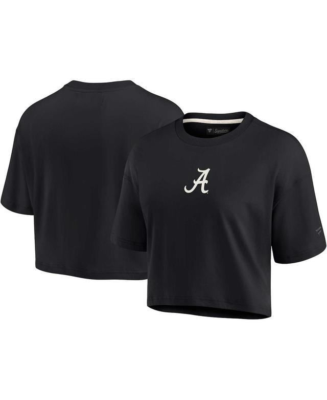 Womens Fanatics Signature Black Alabama Crimson Tide Super Soft Boxy Cropped T-Shirt Product Image