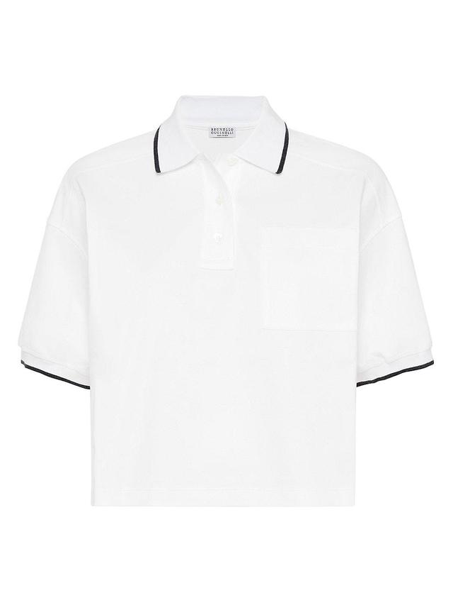 Womens Cotton Interlock Polo T-Shirt Product Image