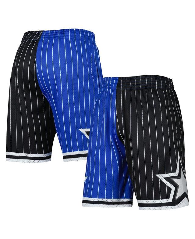 Mens Mitchell & Ness Blue/Black Orlando Magic Hardwood Classics 1994 Split Swingman Shorts Product Image