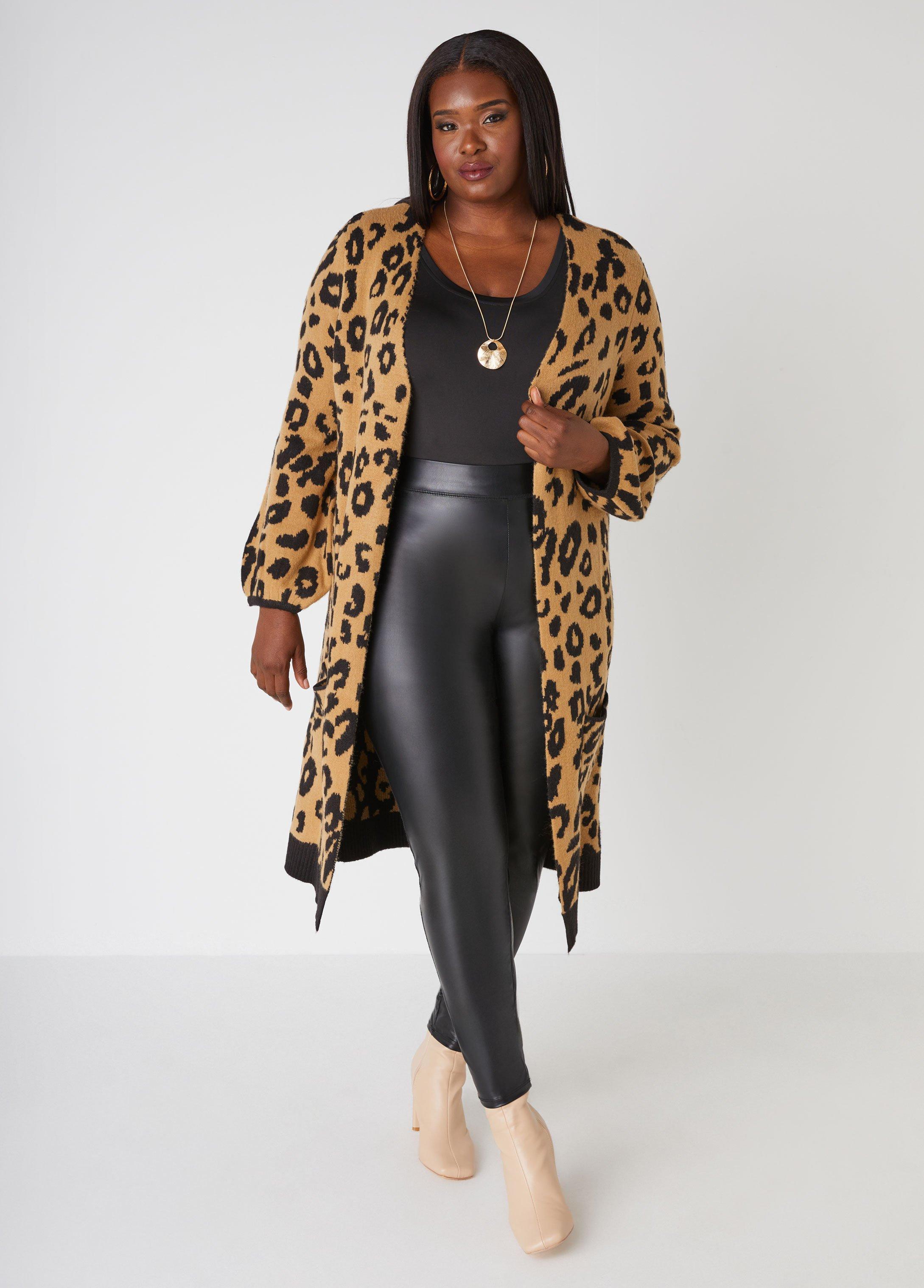 Leopard Jacquard Cardigan Product Image