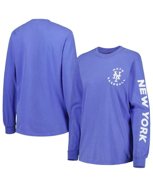 Womens Soft As A Grape Royal New York Mets Team Pigment Dye Long Sleeve T-shirt Product Image