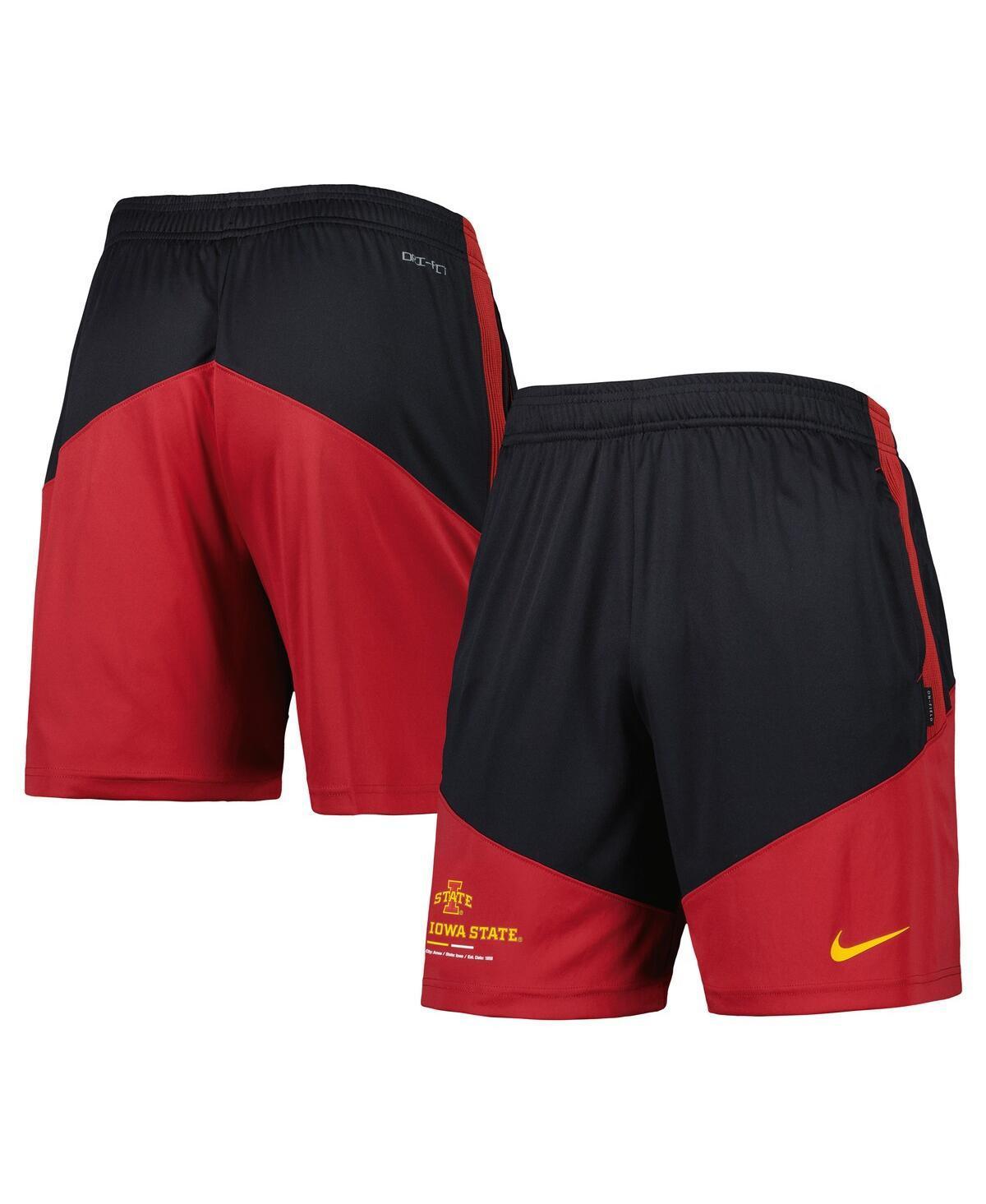 Mens Nike Black/Cardinal Iowa State Cyclones Performance Player Shorts Product Image