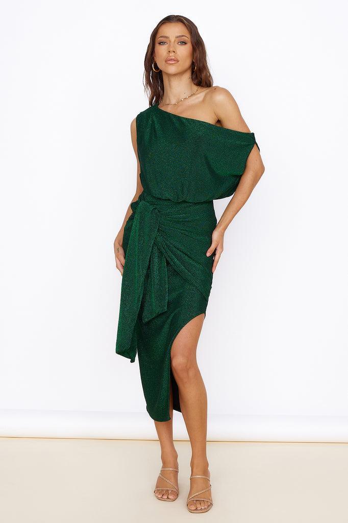 Thunderstorm Midi Dress Green Product Image