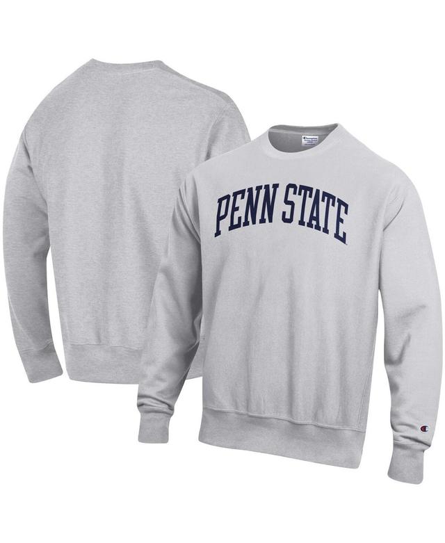 Mens Champion Heathered Gray Penn State Nittany Lions Arch Reverse Weave Pullover Sweatshirt Product Image