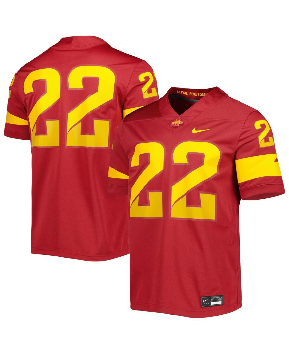 Mens Nike #22 Cardinal Iowa State Cyclones Untouchable Football Jersey Product Image