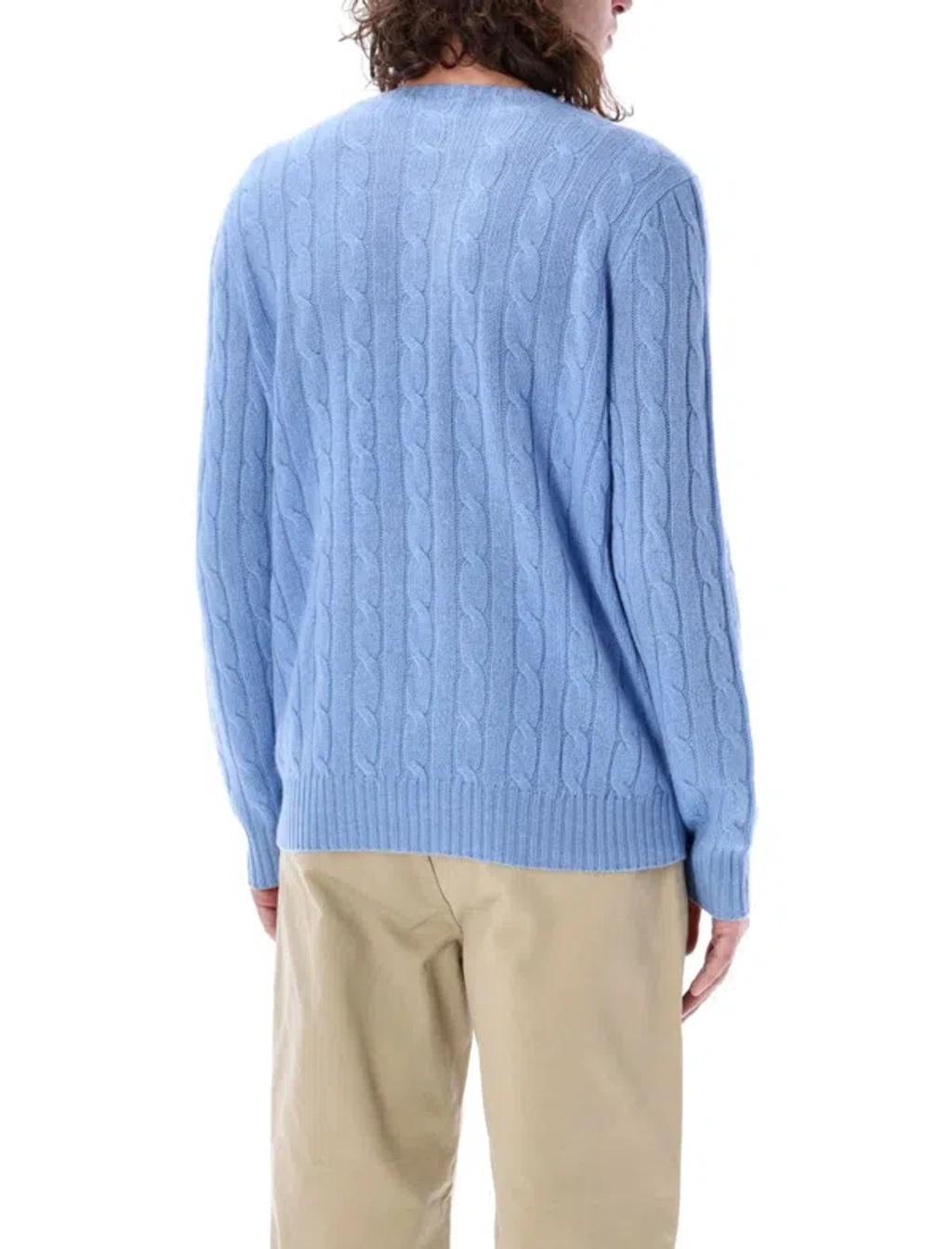 POLO RALPH LAUREN Cable-knit Cashmere Jumper In Litchfield Blue Product Image