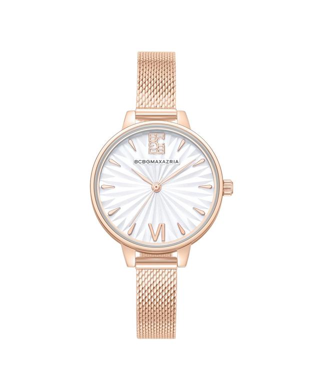 Bcbgmaxazria Womens Classic Rose Gold-Tone Stainless Steel Mesh Watch 32mm - Rose Gold Product Image