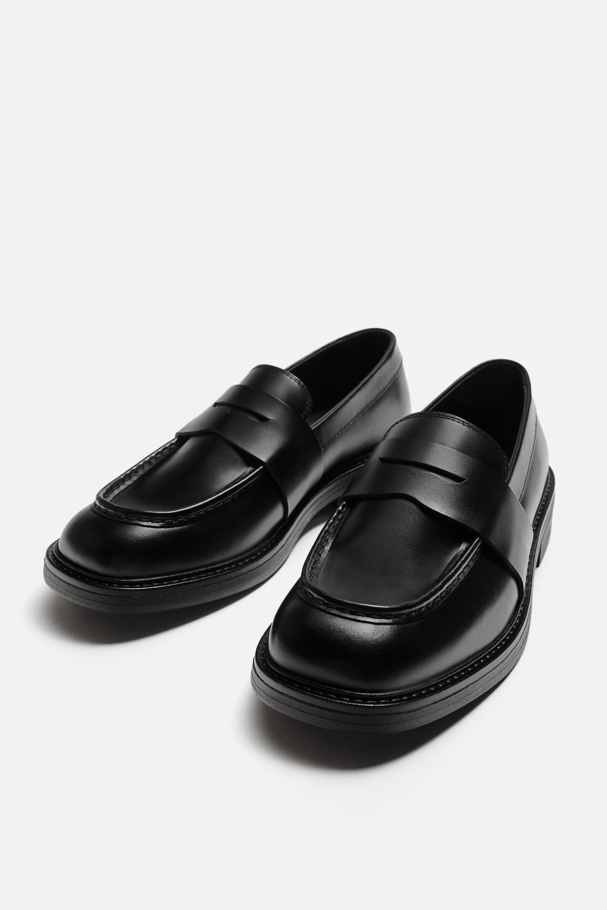 LEATHER PENNY LOAFERS Product Image