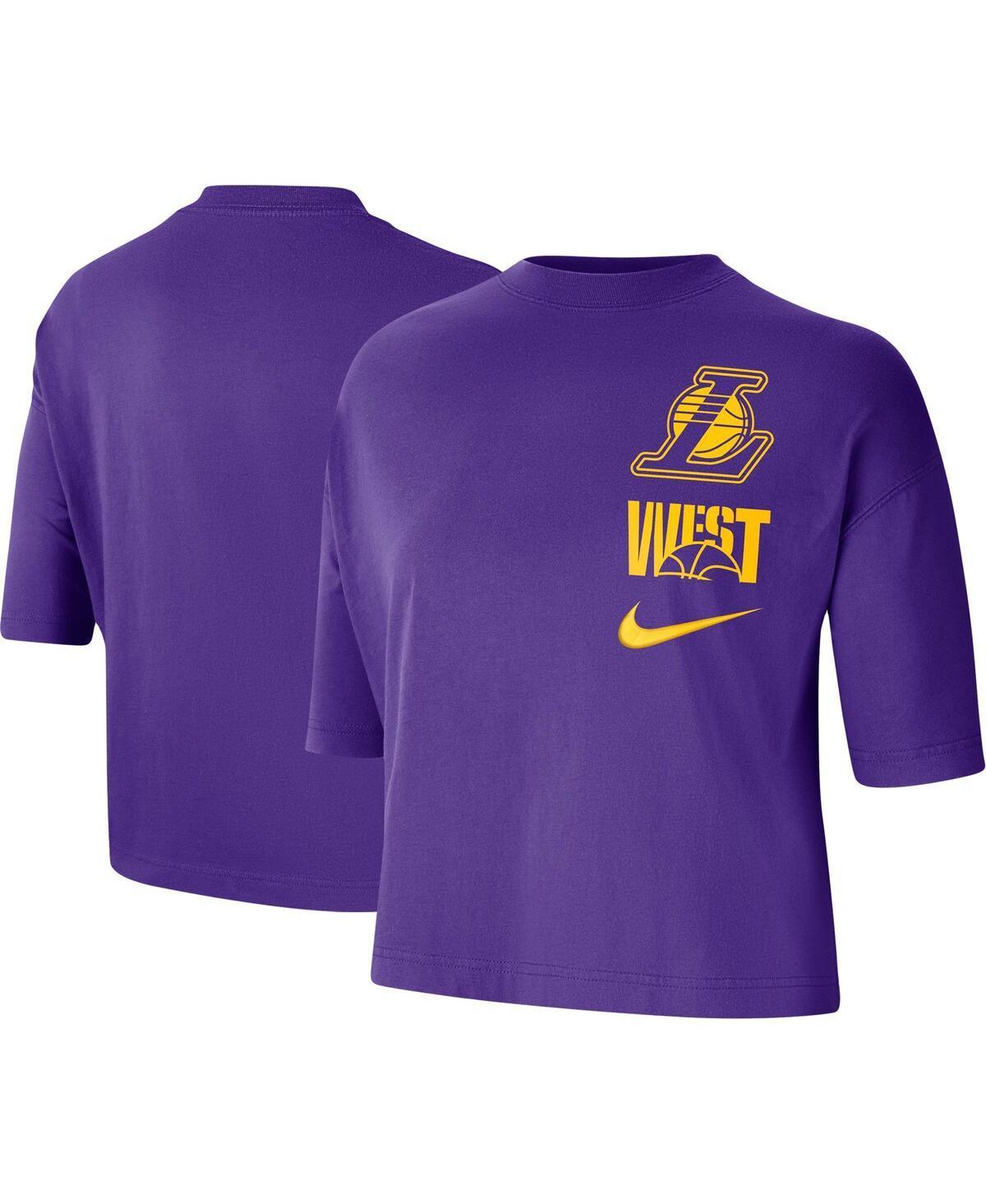 Womens Nike Purple Los Angeles Lakers Essential Boxy T-shirt Product Image