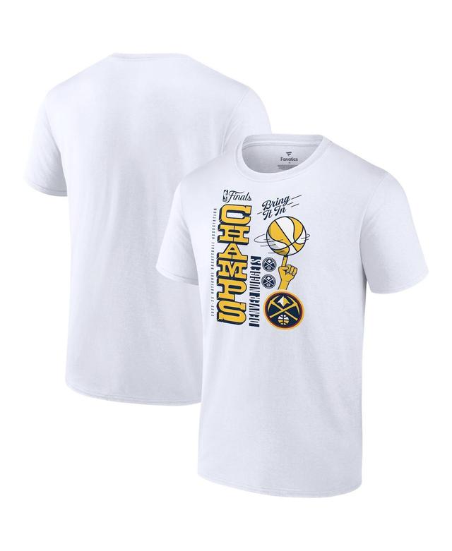 Mens Fanatics White Denver Nuggets 2023 Nba Finals Champions Hometown Originals Review T-shirt Product Image