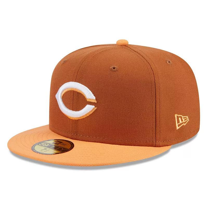 Mens New Era Brown/Orange Cincinnati Reds Spring Color Basic Two-Tone 59FIFTY Fitted Hat Product Image