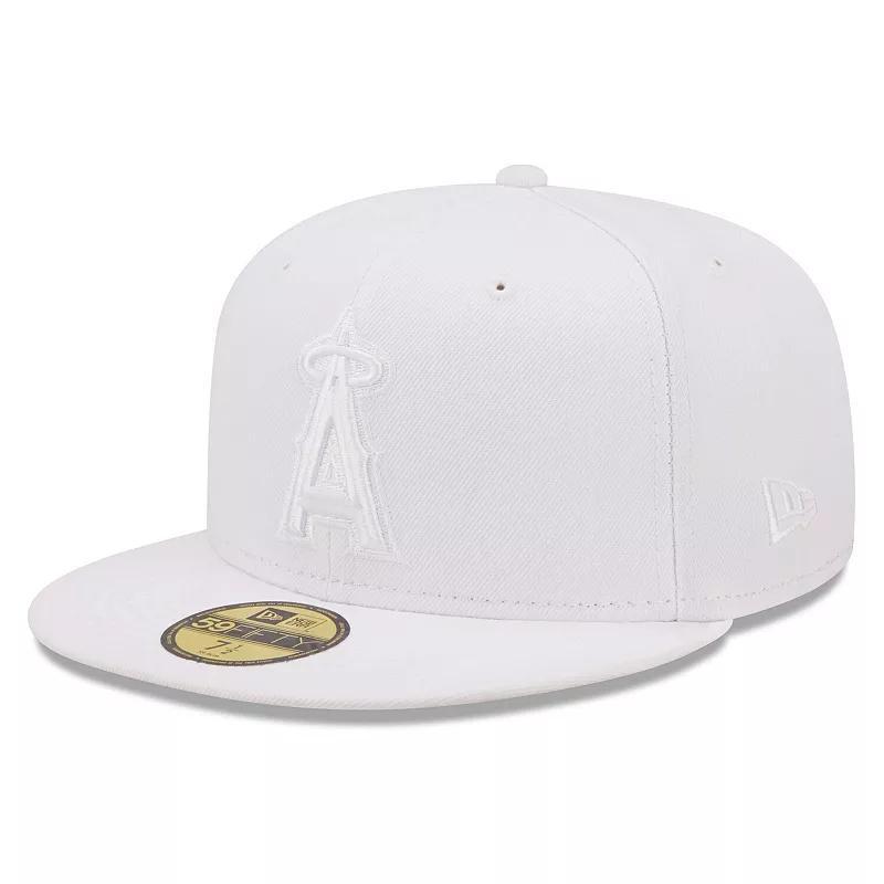 Mens New Era Los Angeles Angels White 59FIFTY Fitted Hat Product Image