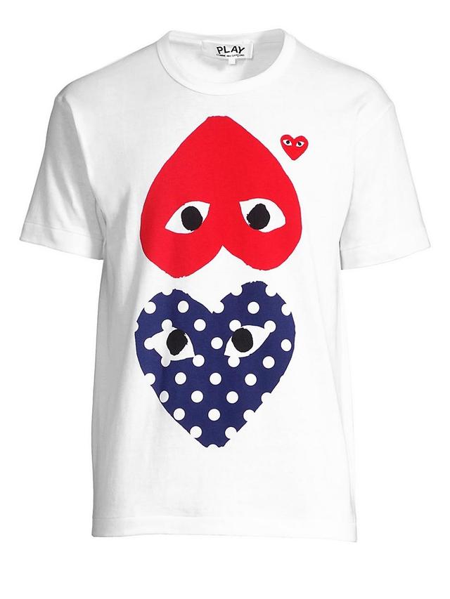 Mens Polka Dot Heart Graphic Tee Product Image