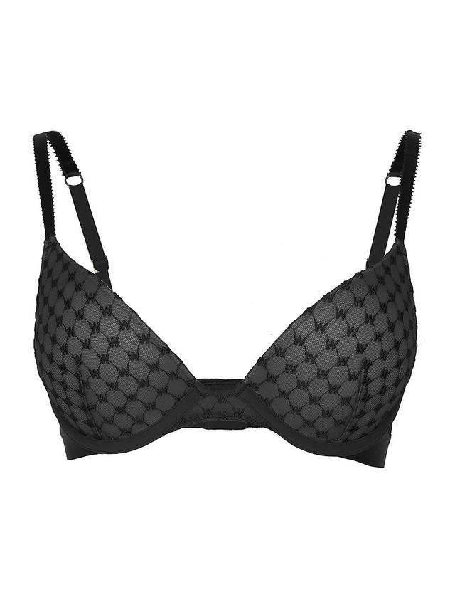 Womens Sheer Logo Demi Bra Product Image