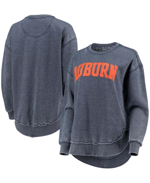 Womens Navy Auburn Tigers Vintage-Like Wash Pullover Sweatshirt Product Image