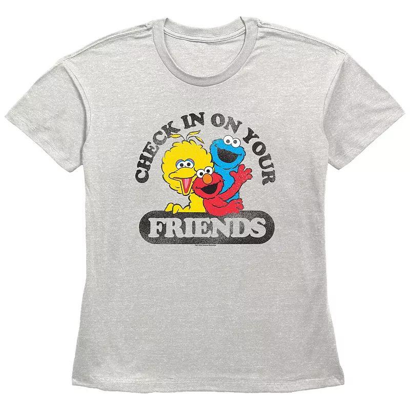 Womens PBS Kids Sesame Street Check In On Your Friends Graphic Tee Product Image