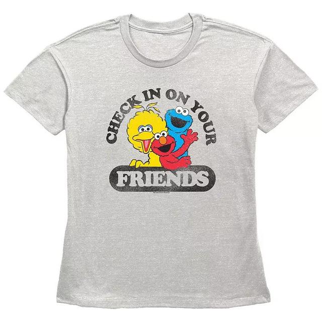 Womens PBS Kids Sesame Street Check In On Your Friends Graphic Tee Product Image