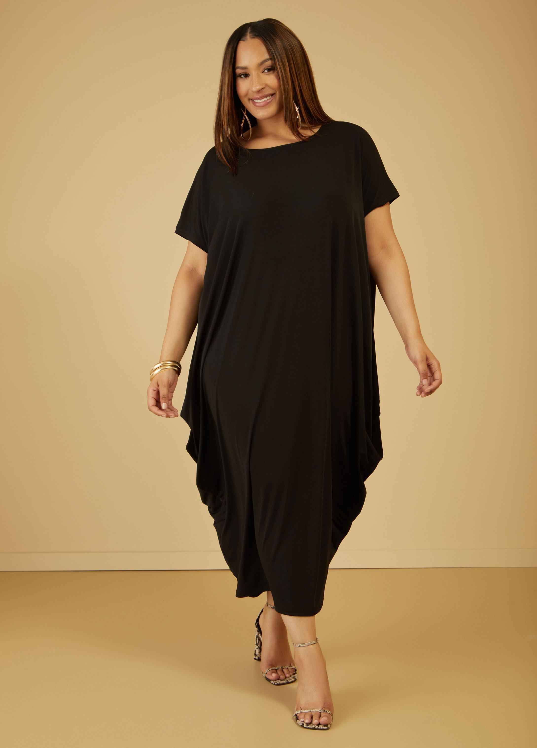 Plus Size Draped Maxi Dress Ashley Stewart Product Image