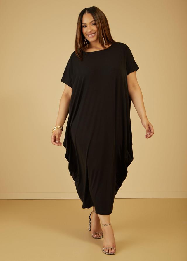 Plus Size Draped Maxi Dress Ashley Stewart Product Image