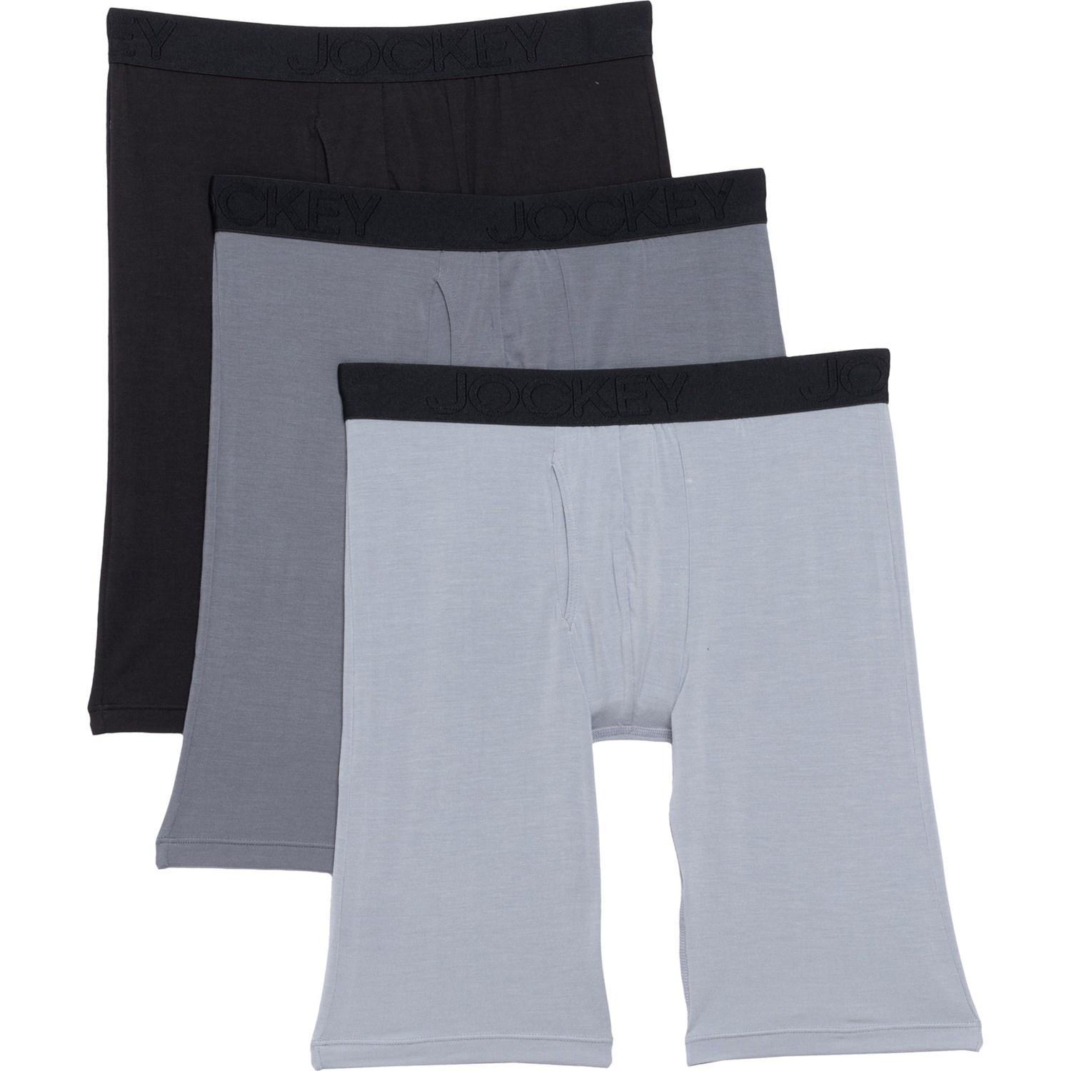 Jockey Active Ultra Soft Long Leg Boxer Briefs - 3-Pack Product Image