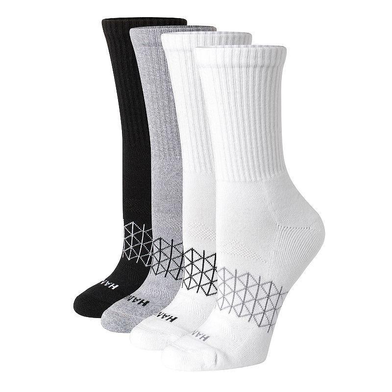 Womens Hanes Ultimate Absolute Active 4 Pair Pack Crew Socks Set HWUAC4 Product Image