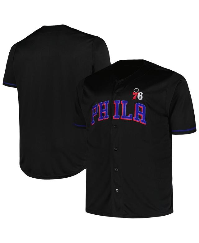 Profile Mens Black Philadelphia 76ers Big Tall Pop Jersey - Black Product Image