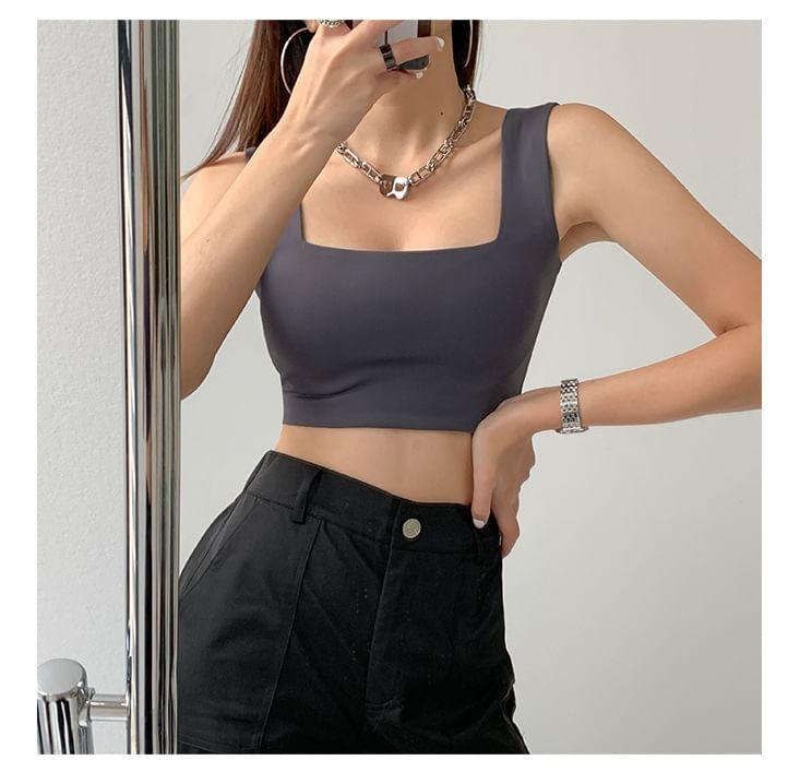 Plain Crop Tank Top Product Image