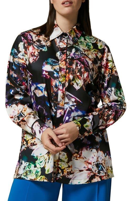 Marina Rinaldi Jewel Print Satin Shirt Product Image